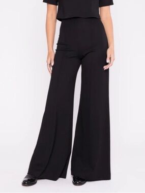 Ripley Rader ponte knit Black Wide Leg Pants Size 1 - 36335